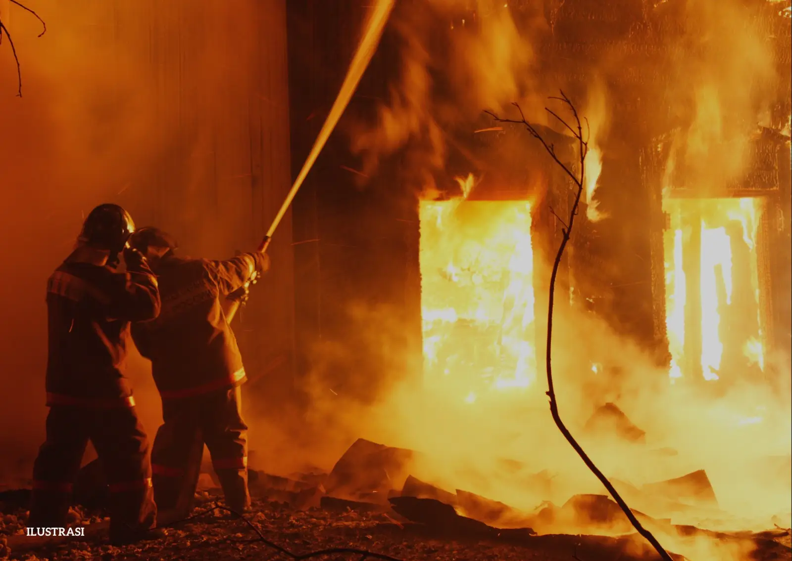Ilustrasi kebakaran rumah. (Sumber: Humas Polres Kubu Raya)